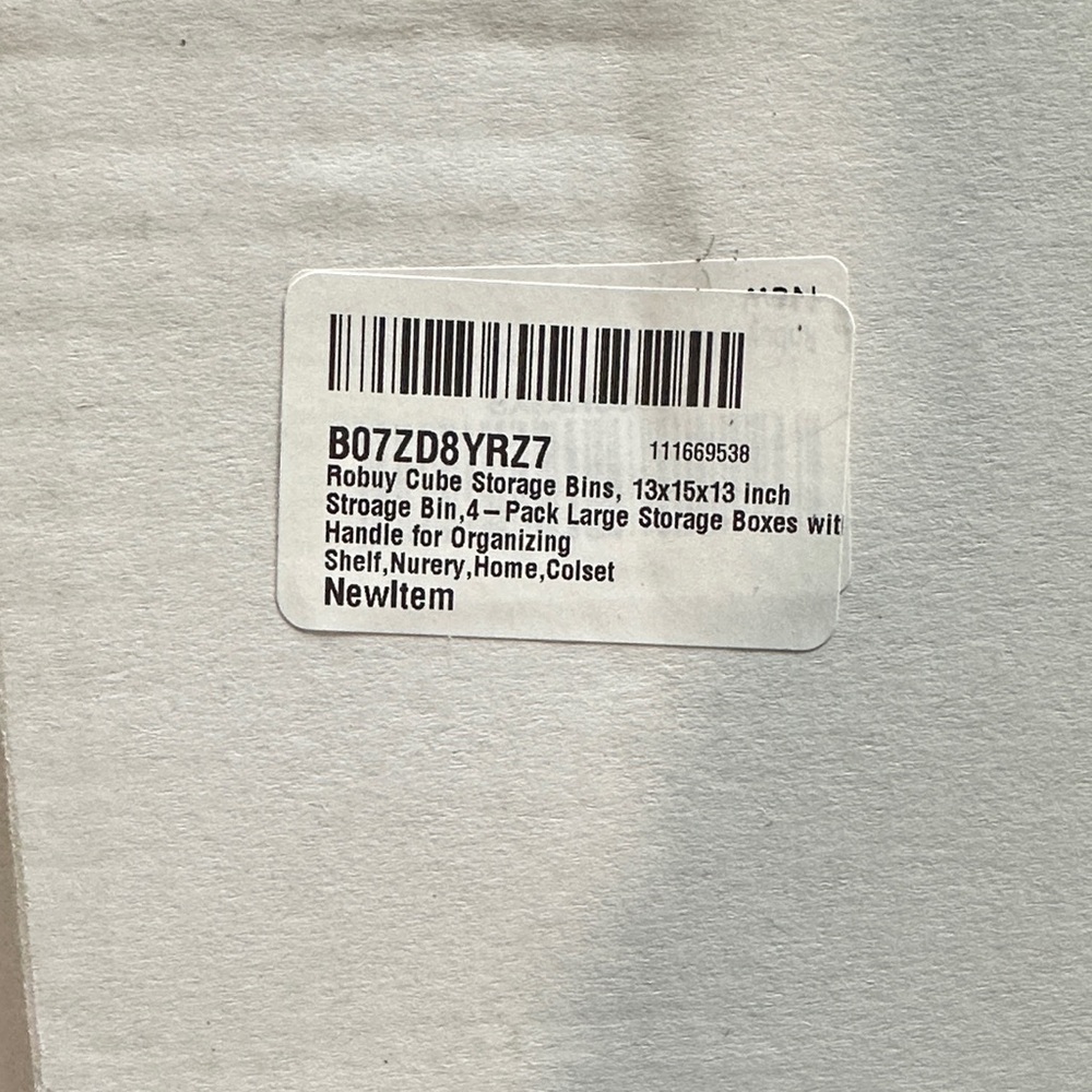 Gray Fabric Storage Bin- Set of 4 - Picture 3 of 4